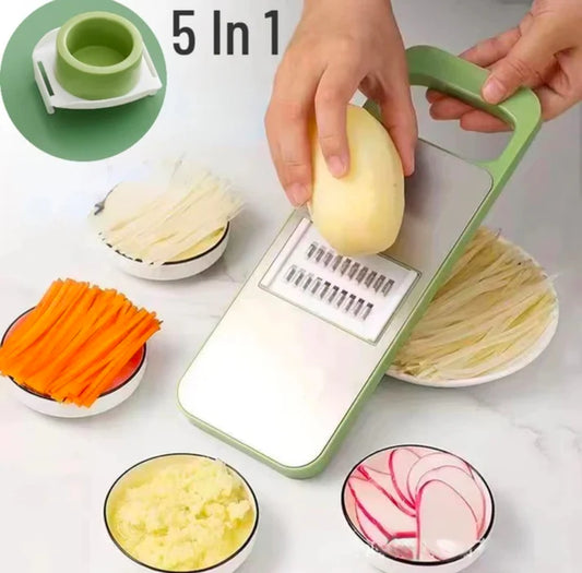Vegetable Cutter,Mandoline Slicer Adjustable Vegetable Chopper Multifunctional Vegetable Cutter Food Chopper with Hand Guard Sharp Stainless Steel Blades for Vegetables Fruits Home Kitchen